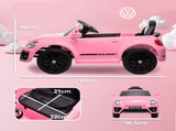 Volkswagen Beetle Licensed 12V Ride on Car w/ Remote Control, Suspension Wheels, Soft Start, Lights, T3398P348454
