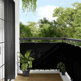 Balcony Screen Black 90x1000 cm 100% Polyester Oxford 4000370