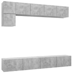 ZNTS 5 Piece TV Cabinet Set Concrete Grey Engineered Wood 3079114