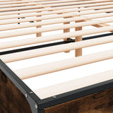 Bed Frame without Mattress Smoked Oak 160x200 cm 3280009