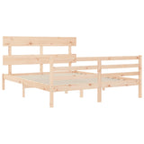 Bed Frame without Mattress 160x200 cm Solid Wood 3195101