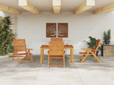 Garden Dining Set Folding 5 pcs Brown Solid Acacia Wood 3375633