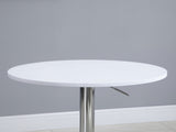 Bar Table 60cm Adjustable Height Round Bistro Table w/ Swivel Top Metal Frame Counter Surface T3398P342297