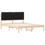 Bed Frame with Upholstered Headboard Black 140 x 200 cm 878046