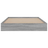 Bed Frame without Mattress Grey Sonoma 100x200 cm Engineered Wood 842061