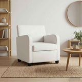 Armchair White Faux Leather 42043434