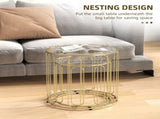 Elliptical Cut-Out Nesting Tables - Gold-Tone T3398P344713