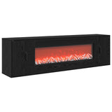 Electric Fireplace Black Oak 155 x 30 x 44 cm Engineered wood 8021016