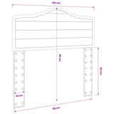 Headboard Black Oak Engineered wood 888694