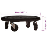 Plant Trolleys with Wheels 2 pcs Diameter 40 cm Black 275 kg 3143918