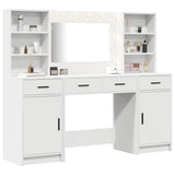 Dressing Table Set with Drawer 3 pcs White Engineered Wood 3334281