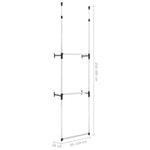 ZNTS Telescopic Wardrobe System with Rods Aluminium 321112