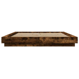 Bed Frame without Mattress Smoked Oak 150x200 cm King Size 3281186
