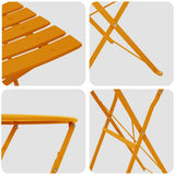 Folding Bistro Set 3 pcs Mustard Steel 42002969
