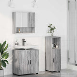 Bathroom Furniture Set Wall-mounted with Door 3 pcs Grey Sonoma 3392949