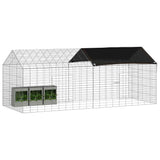 Rabbit Cage Silver 200 x 78 x 78 cm Galvanised Steel 42019237