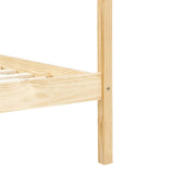Canopy Bed Frame without Mattress Solid Wood 100x200 cm 283251