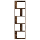 Book Cabinet Smoked Oak 45x24x160 cm Engineered Wood 826375