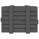 Storage Box Grey 58x40.5x42 cm Solid Wood Pine 824995