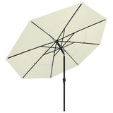 ZNTS 3-Tier Garden Parasol with Aluminium Pole Sand 3.5 m 313876