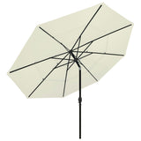 3-Tier Garden Parasol with Aluminium Pole Sand 3.5 m 313876