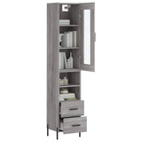 Highboard Grey Sonoma 34.5x34x180 cm Engineered Wood 3199311