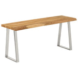 Bench with Live Edge 105 cm Solid Wood Acacia 372755