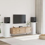 Speaker Stands 2 pcs White 30x30x80 cm Engineered Wood 852663