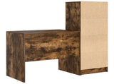 Desk with Drawer with Shelf with Storage 2 pcs Smoked Oak 3337357