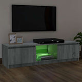 TV Cabinet with LED Lights Grey Sonoma 120x30x36 cm 815709