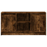 TV Cabinet with LED Smoked Oak 100x34x50 cm Engineered Wood 852191