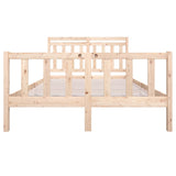 3100699 Bed Frame without Mattress Solid Wood 140x190 cm