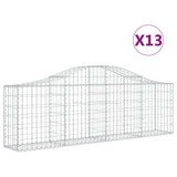 Arched Gabion Baskets 13 pcs 200x30x60/80 cm Galvanised Iron 3145399