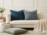 Throw Pillow 12 pcs HEERLEN Blue 50 x 50 cm Chenille Fabric 927081