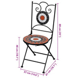 Folding Chairs 2 pcs Ceramic Terracotta and White 41535