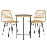 3 Piece Garden Dining Set Poly Rattan 3157835