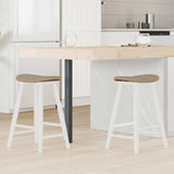 Dining Chairs 2 pcs White 46 x 37 x 63 cm Solid Rubber Wood 42020463
