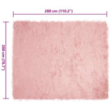 Faux Sheepskin Rug TAFALLA Pink 200 x 280 cm Polyester 42021551