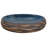 Countertop Basin Brown and Blue Oval 59x40x15 cm Ceramic 155087