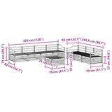 Outdoor Sofa Set 8 pcs Natural Solid Acacia Wood 3373154