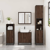 Bathroom Cabinet Brown Oak 35x37.5x188.5 cm Engineered Wood and Metal 3300884