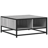 ZNTS Coffee Table Grey Sonoma 60.5x60.5x30 cm Engineered Wood and Metal 848767