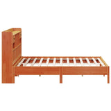 Bookcase Bed without Mattress Wax Brown 200x200 cm Solid Wood Pine 3322899