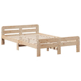 Bed frame without Mattress 135x190 cm Double Solid Wood Pine 3309053