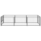 Dog Kennel Black 3 m Steel 3082093