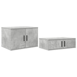 Storage Bed Frame with Drawer Concrete Grey 244 x 127 x 53.5 cm 3335560