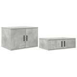 Storage Bed Frame Concrete Grey 75 cm Engineered Wood 3335592