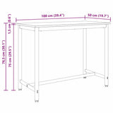 Table Artisan Oak 100 x 50 x 76.5 cm Engineered Wood and Steel 873779