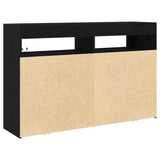 Sideboard Black Oak 116 x 30 x 75 cm Engineered Wood 3333885