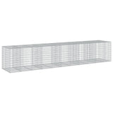 Gabion Basket with Cover 550x100x100 cm Galvanised Iron 3295199